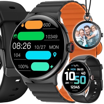 SMARTWATCH ZEGAREK NASZYJNIK DAMSKI ROZMOWY ODPOWIEDŹ SMS POLSKIE MENU PULS