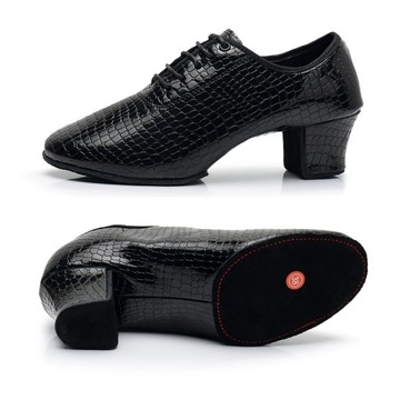 Baleriny 5cm Damskie buty do tańca na wysokim obcasie ze skóry pu B237-46