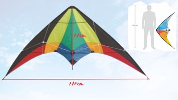БОЛЬШОЙ СПОРТИВНЫЙ КАЙТ 2 ЛИНИИ 140X74 СМ Акробатика