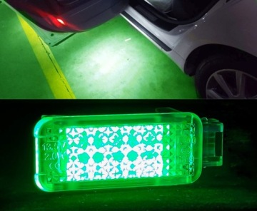 СВЕТОДИОДНЫЙ ДВЕРНОЙ ФОНАРЬ AUDI A3 A4 A5 A6 ЗЕЛЕНЫЙ