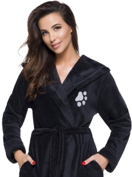 ХАЛАТ ЖЕНСКИЙ ДЛИННЫЙ ПУХ, РОЗА, ЛАПА M