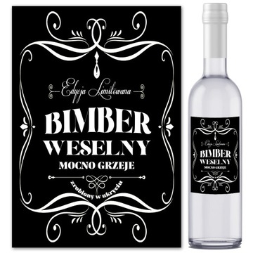 Etykiety Naklejki na butelki bimber 10szt ET9