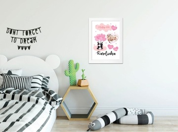 PLAKAT METRYCZKA ze zdjęciem RAMKA 33x43 STANDARD