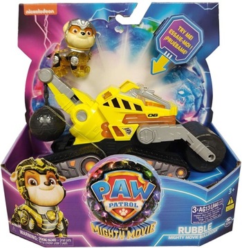 Щенячий патруль Могучий ФИЛЬМ НАБОРЫ ФИГУРА РУБЛЬ ЖЕЛТЫЙ ЦИЛИНДР СВЯТЫЙ/ЗВУК