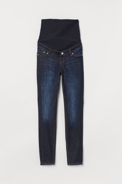 H&M HM MAMA Skinny Jeans Spodnie jeansowe ciążowe z panelem elastyczne 36 S