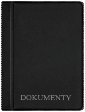 CZARNA OKŁADKA na dokumenty mini ETUI Biurfol