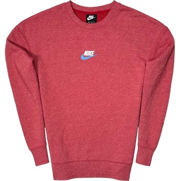 NIKE NSW Bluza Crewneck Heritage Fleece Męska Sztuczny Jedwab Logowana r. S