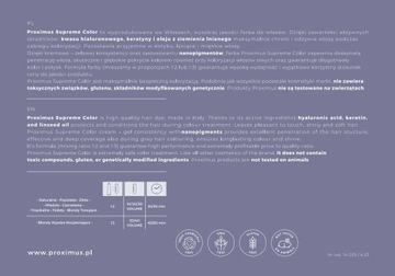 Proximus Farba do włosów Supreme Color NANO WYBÓR