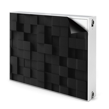 Ozdobny magnes - Maskownica Kaloryfera Czarne sześciany 3d 50x60
