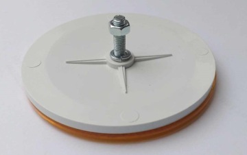 ODBLASK BIAŁY OKRĄGŁY 78mm PRZYKRĘCANY PRZYCZEP