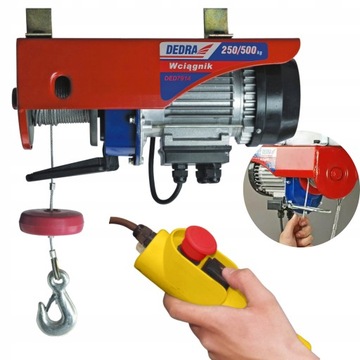 DEDRA WCIĄGARKA ELEKTRYCZNA 250/500KG DED7914