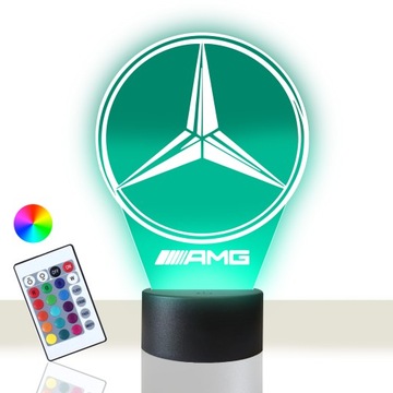 Lampka Stołowa Nocna 3D LED Mercedes AMG Pilot