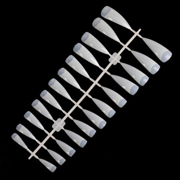 Tipsy do paznokci ballerina mleczne CLEAR 240szt