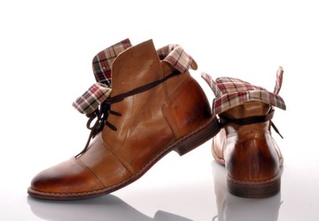 3/4 Buty Bullet CZERWONE TRZEWIKI BOTKI SKÓRA ELEGANCKIE Casual Męskie 39