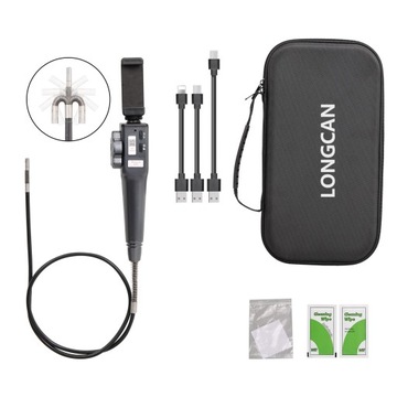 LONGCAN, двухсторонний вращающийся на 210° инспекционный эндоскоп, 6,0 мм / 1 м, IP67