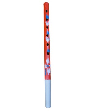 Fujarka drewniana, malowana 31 cm