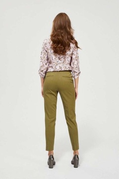 MOODO Spodnie chinos L-SP-3403 OLIVE; XS