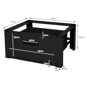 База для стиральной машины База 63x54x31 см с выдвижным ящиком в
