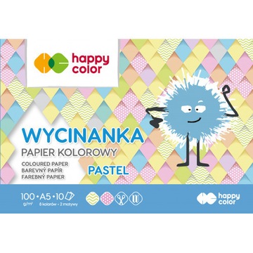 BLOK WYCINANKA PAPIER KOLOROWY A5/10K 100g PASTEL