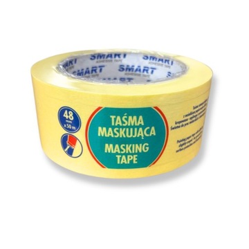 TAŚMA MALARSKA PAPIEROWA ŻÓŁTA MASKUJĄCA 48mm x 50m SMART OCHRONNA