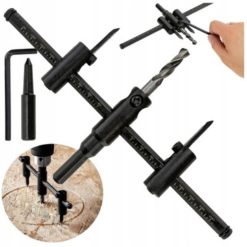 OTWORNICA DO DREWNA nastawna 30-200 mm do wycinaka cyrklowego regulowana