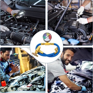 КОМПЛЕКТ ЗАПРАВОЧНЫХ ШЛАНГОВ, ЗАПРАВОЧНЫЙ ШЛАНГ ХЛАДАГЕНТА С МАНОМЕТРОМ