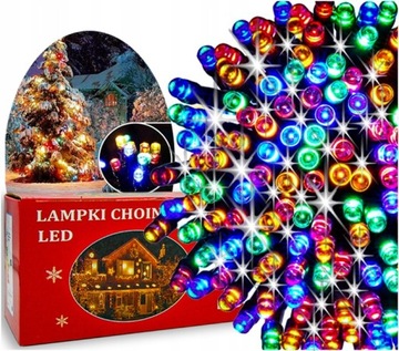 ŚWIATEŁKA CHOINKOWE LAMPKI WIELOKOLOROWE 500 LED NA ZEWNĄTRZ IP44 32 metry