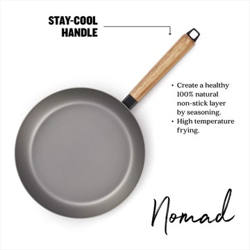 Patelnia ze stali węglowej nieprzywierająca indukcja BEKA Nomad 24 cm