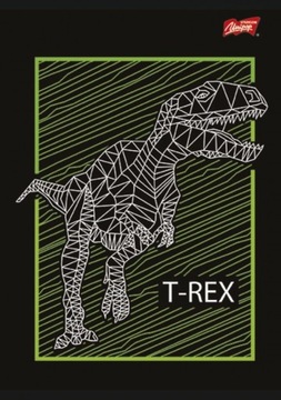 Zeszyt UNIPAP A5-32 KRATKA dinozaur T-REX SZKIELET