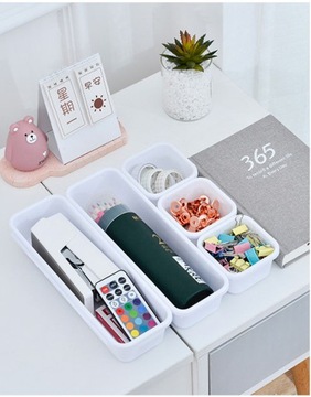 Набор органайзеров на 8 ящиков, белые столовые приборы