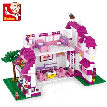 БЛОКИ SLUBAN M38-B0536 ДОМ ВИЛЛА АВТОМОБИЛЬ ВЕЛОСИПЕД СКЕЙБОРД 726 ЭЛЕМЕНТОВ