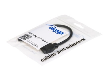 AKYGA Переходник с кабелем AK-CA-28 USB 19 пин м/USB 9 пин ф 20см