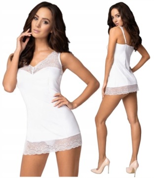 OBSESSIVE MIAMOR KOSZULKA I STRINGI BIAŁE L/XL