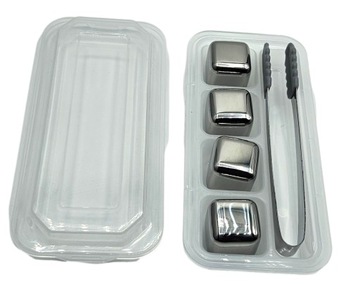 Металлические кубики льда для напитков «Виски», 4 шт.