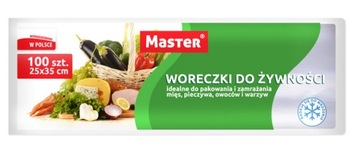 MASTER WORECZKI DO ŻYWNOŚCI 25X35CM DO PAKOWANIA I ZAMRAŻANIA 100SZT