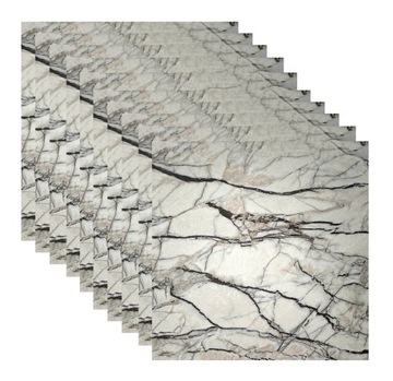 PANEL ŚCIENNY PŁYTA ŚCIENNA 60x60 MARMUR NATURALNY BRĄZ BEŻOWY SALON PUV410
