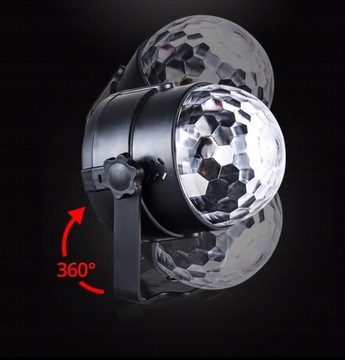 ПРОЕКТОР DISCO BALL, СВЕТОДИОДНЫЙ ОТРАЖАТЕЛЬ RGB