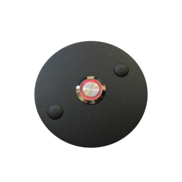 Кнопка Bell для Intercom Стальной светодиод 9/12/24/230V D8.5 Круглая черная
