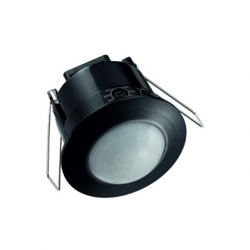 Czujnik Ruchu PIR Wpuszczany Na Podczerwień 360° Czarny Regulacja Czujka