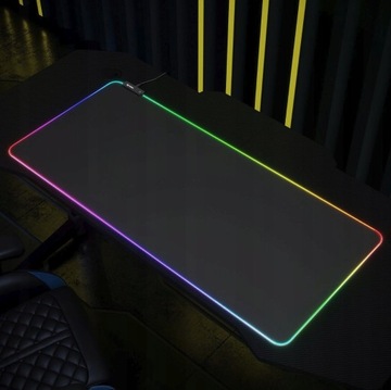 БОЛЬШОЙ КОВРИК ДЛЯ ИГРОВОЙ МЫШИ RGB СО СВЕТОДИОДНОЙ ПОДСВЕТКОЙ НАСТОЛЬНЫЙ КОВРИК XXL
