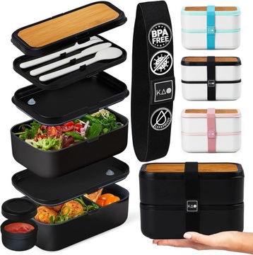 Pudełko na lunch premium bento lunch box pojemnik do podgrzewania żywności