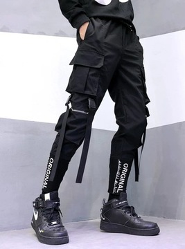 Men's Retro High Streetwear Cargo Pants Men Loose