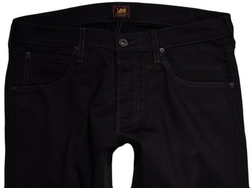 LEE spodnie STRAIGHT regular BLACK jeans DAREN _ W33 L32