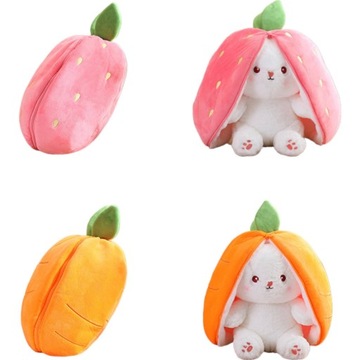 ПЛЮШЕВАЯ ИГРУШКА-МАСКОТ УШКИ КРОЛИКА-МОРКОВКИ 2в1 35 см БОЛЬШАЯ ПЛЮШ-МОРКОВЬ