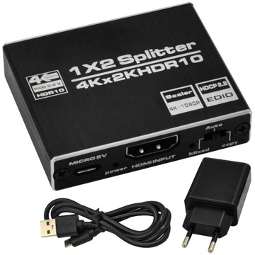 SPLITTER HDMI 2.0 ROZDZIELACZ 1x2 4K UHD WIREWAY