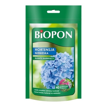 BIOPON NAWÓZ DO HORTENSJI NIEBIESKIEJ 200G WYBARWIAJĄCY KWIATY ODŻYWCZY