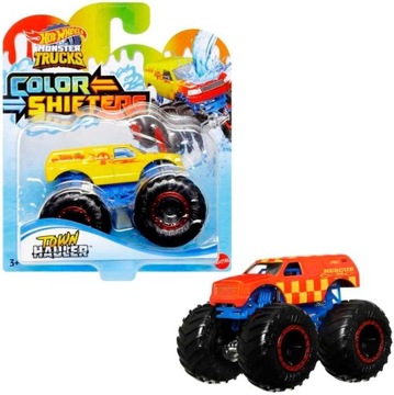 Mattel Hot Wheels Monster Trucks Pojazd Town Hauler Color Shifters HGX06