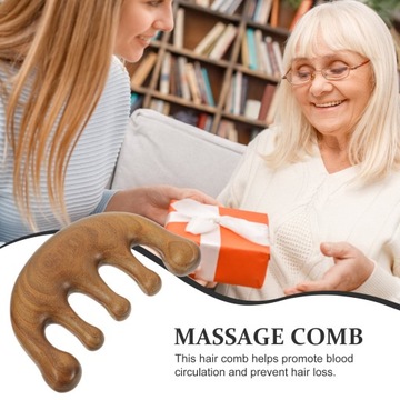 ГРЕССЕНКА САНДАЛА ДЛЯ МАССАЖА ГОЛОВЫ ГОЛОВЫ С ШИРОКИМИ ЗУБАМИ