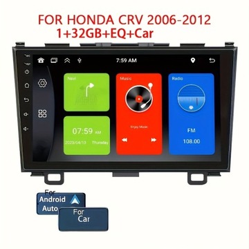 Для Honda CRV 2006-2012 2 ГБ 32 ГБ 9 дюймов работает с Android 12