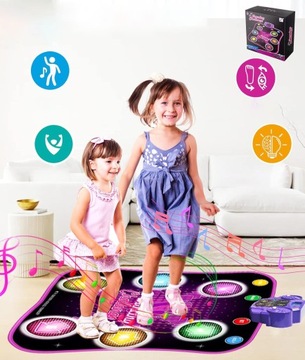 Mata do tańca z Bluetoothem i 6 strzałkami świetlnymi LED 5 trybów gry nowy